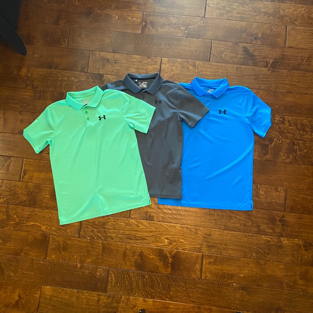 Bundle of 3 Boys Under Armor UA Performance Polos